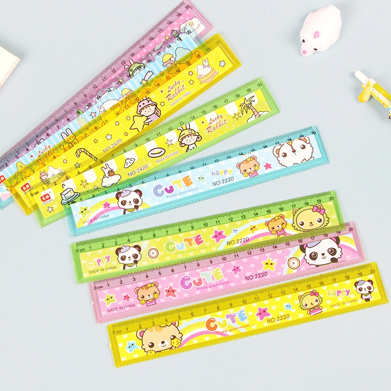 Линейка канцелярских товаров для детей 20 см пластиковая линейка оптом студенческий мультфильм