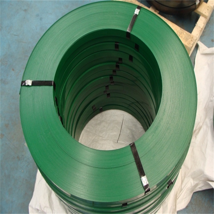 烤绿漆铁皮打包带 绿漆涂蜡铁皮打包钢带 绿漆包装钢带