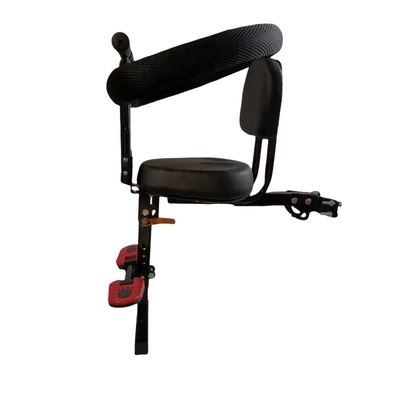 Electric Car Child Seat: Electric car child seat - harley-single-seat-feet-folding-armrest-backrest-full-fence