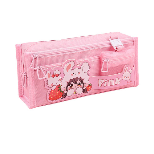 Korean version of high-looking pencil bag for girls, cute cartoon stationery bag, large capacity, dirty-resistant pencil bag for primary and secondary school students for boys