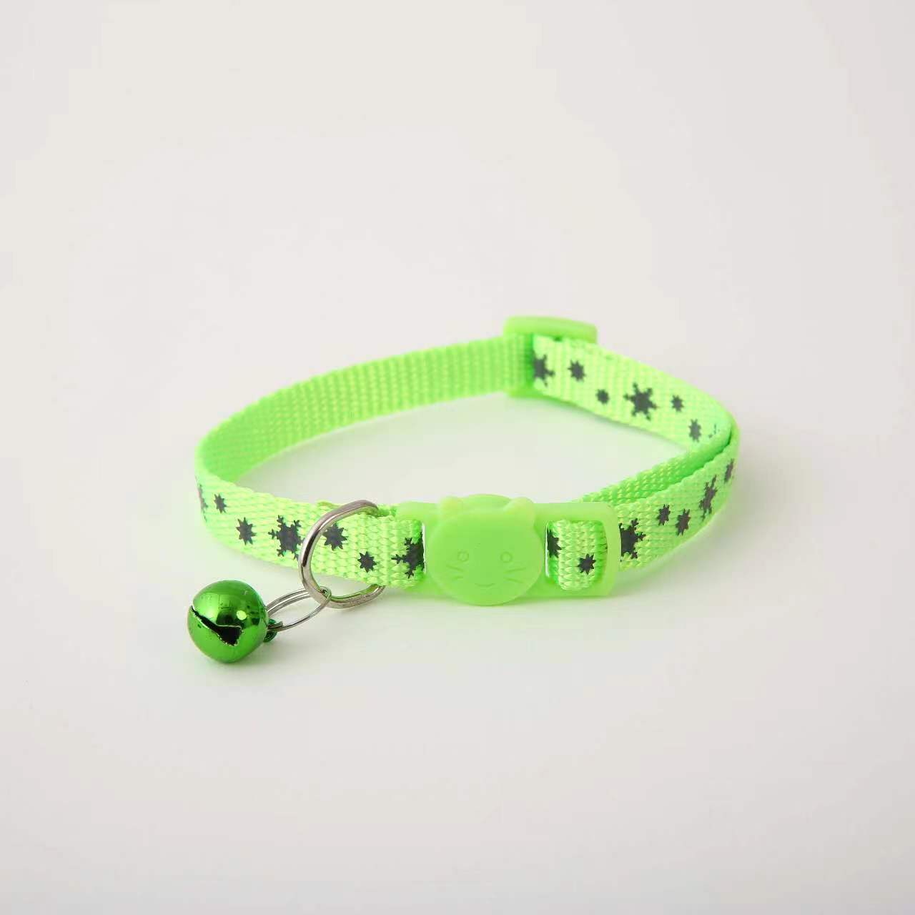 2024 nuevo collar de gato estrella reflectante gato perro pequeño y mediano pata de nailon reflectante funda de silicona estilo caliente