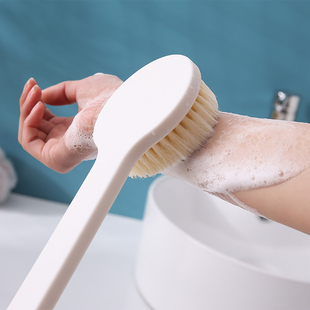 Long-Handled Bath Brush, Back Scrubber, Bath Back Dry Brush, Body Soft-Bristled Brush, No Need to Rub Back, Bath Ball
