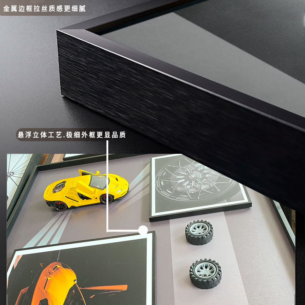 Coche pintura decorativa pintura tridimensional hecha a mano sala de estar colgando pintura comedor dormitorio pasillo mural moda aleación gas coche colgando pintura