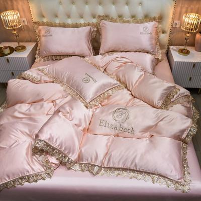 【裸睡天丝】新款蕾丝欧式公主风格丝滑四件套床单春夏款床上用品|ms