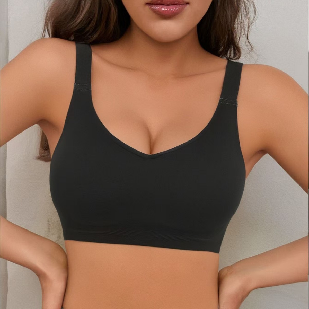 Comercio exterior europeo y americano transfronterizo de gran tamaño sin anillo de acero para recoger los senos, ropa interior antiflacidez, sujetador de mujer de pechos grandes sin costuras image 3