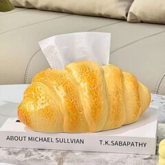 可爱创意可颂牛角包纸巾盒ins高颜值客厅轻奢摆件家用茶几纸抽盒