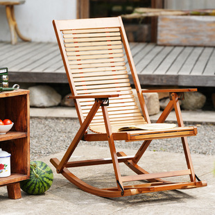 Foldable Leisure Chair, Courtyard Stool, Rocking Lounge Chair, Folding Summer Lunch Break Lounge Chair, Balcony Lazy Lounge Chair