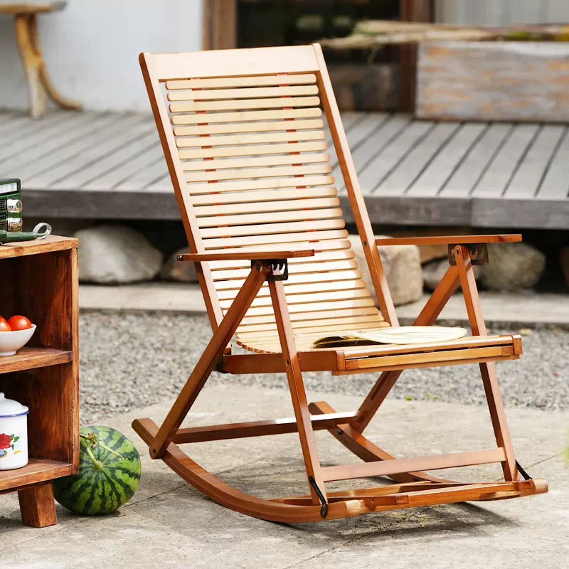 可折叠逍遥椅子庭院凳摇摇躺椅折叠夏季午休凉椅阳台懒人休闲凉椅