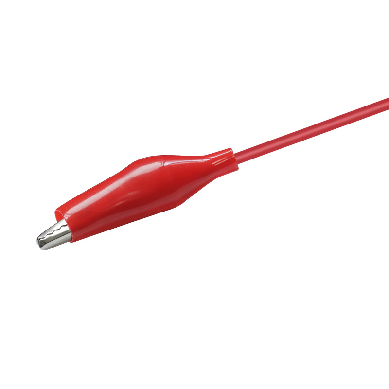 Wholesale black and red coated crocodile clip connector for power wire charging clip wiring test circuit wire