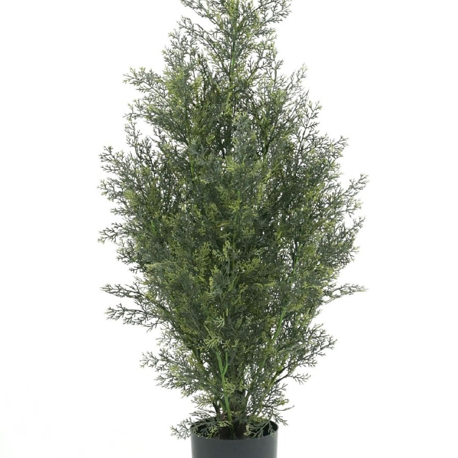 Transfronterizo desmontable simulación ciprés en maceta hotel decoración de piso de árbol decoración de piso de árbol decoración de ciprés artificial en maceta