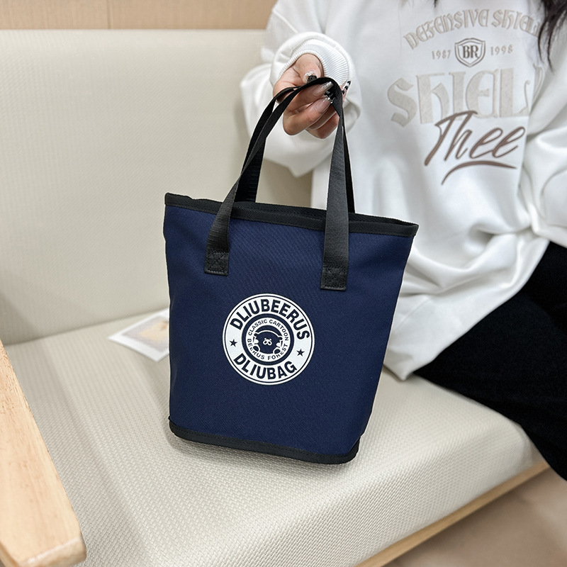 Japanese Oxford Cloth Women's Bag New Large-Capacity Utility Bag Fashionable Hand Bag Cosmetic Bag Work Bucket Bag