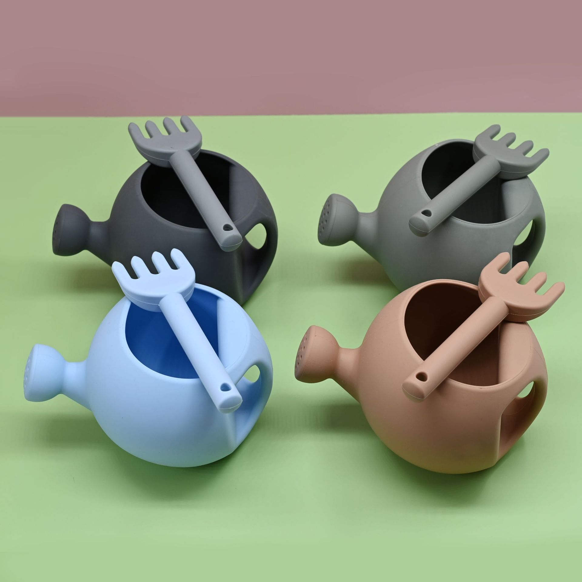 390g de silicona juguetes de playa juego hervidor de agua al por mayor playa entre padres e hijos interactiva excavación de agua olla de arena 220g