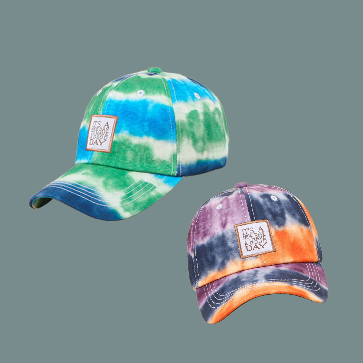 Korean Fashion Tie-dye Baseball Cap display picture 17