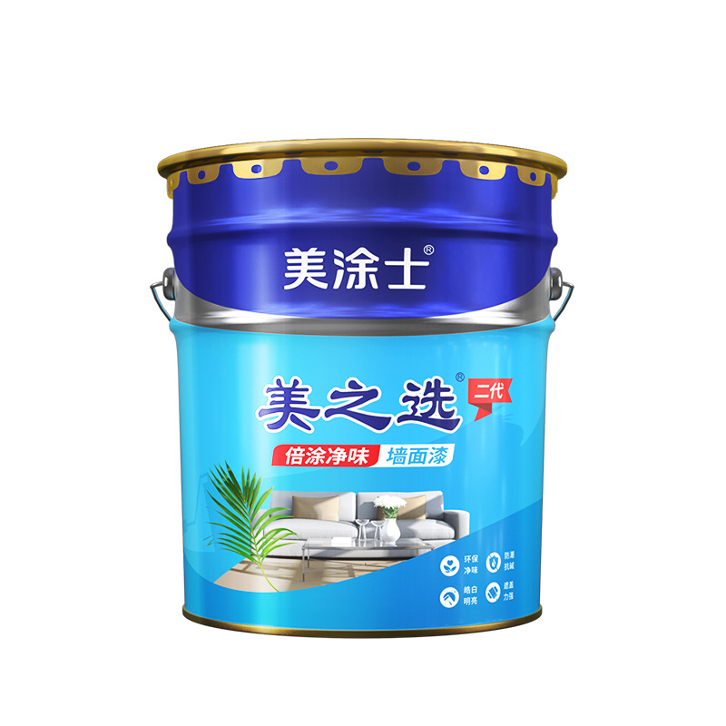 美涂士乳胶漆内墙漆美之选自刷水性油漆室内墙漆白色涂料20KG净味