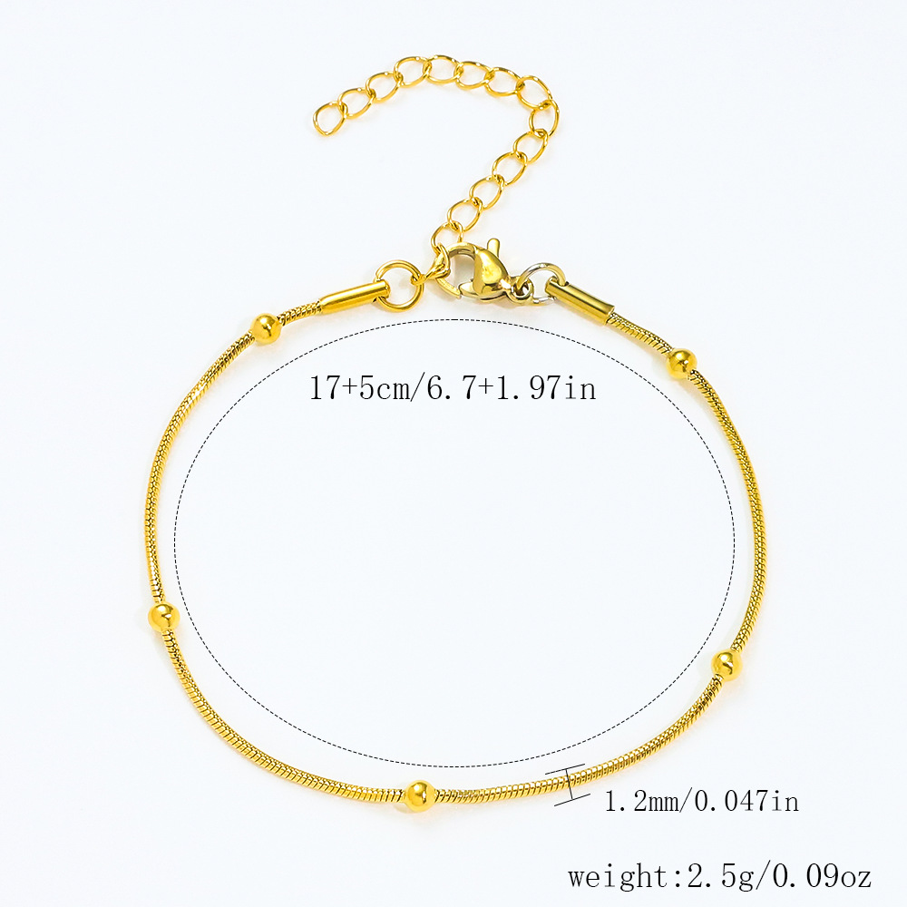 골드 [1.2 원형 뱀구슬] 17+5cm