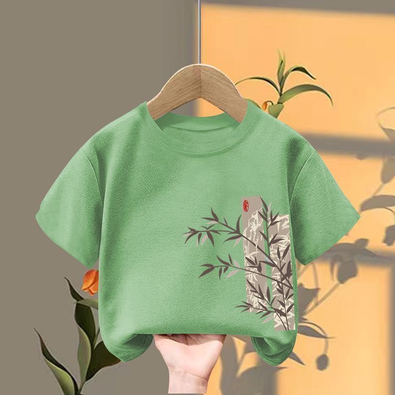 티셔츠(연두색) 좌측하단 대나무