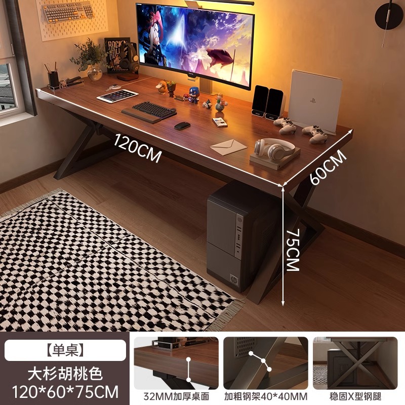 Escritorio de computadora Escritorio simple Escritorio de dormitorio doble en casa Escritorio de deportes electrónicos de escritorio Escritorio de estudiante Escritorio de aprendizaje