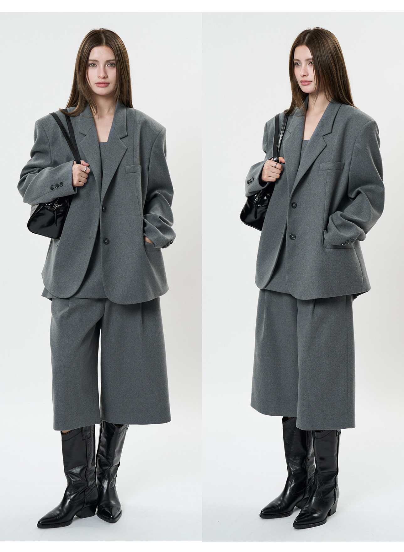Women's Oversized Wide Shoulder Blazer For Casual Smart Styling_voghion.com