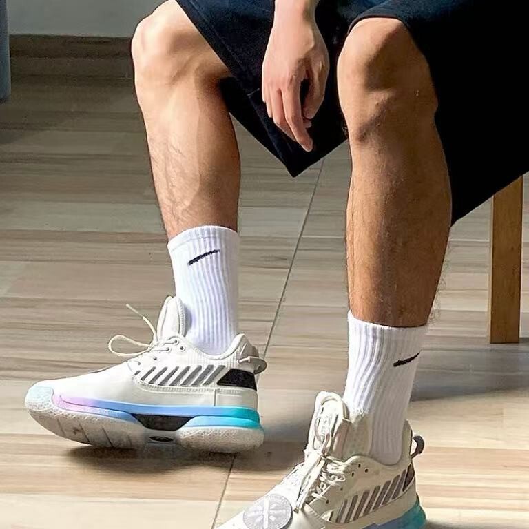 Suvan Next Unbranded Solid Color Socks Thickened Towel Bottom Basketball Long Socks Outdoor Sports Trendy Socks Fashion