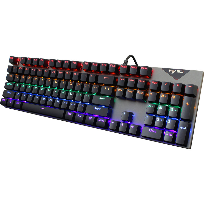 Arabic Language Mechanical Keyboard 104 Keys Green Axis 20 Multiple Lights Colorful Keyboard Cross-Border E-Commerce Spot