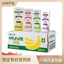 韓國進口賓格瑞香蕉牛奶早餐奶飲品200ml*24中秋整箱批發