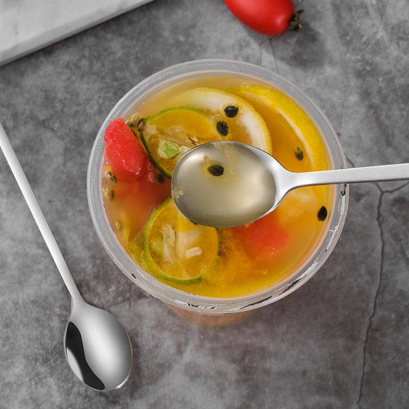 Lång omrörningssked i rostfritt stål för kaffe och honung_voghion.com