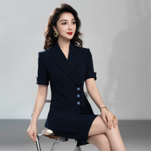 职业套装女夏季短袖薄款西装套裙时尚气质女神范西服美容院工作服