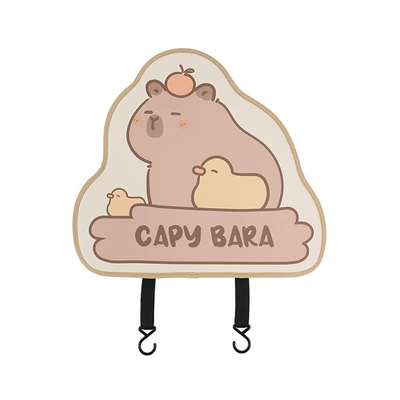 Cartoon Capibara Car Seat Back Chair back anti-kick pad - kiss-dolphin-three-dimensional-small-anti-kick-pad