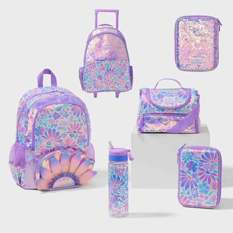 Австралийский Smiggle школьный рюкзак «Петалс», для начальной и средней школы, мультяшный, большая вместимость, сумка для еды