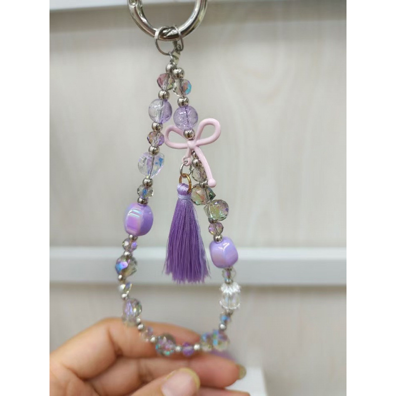 중국 스타일 술 합금 크리스탈 체인 보라색