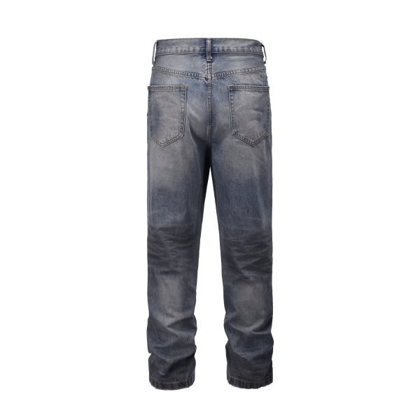 Men's Slim Fit Distressed Skinny Jeans With Ripped Patch Details_voghion.com