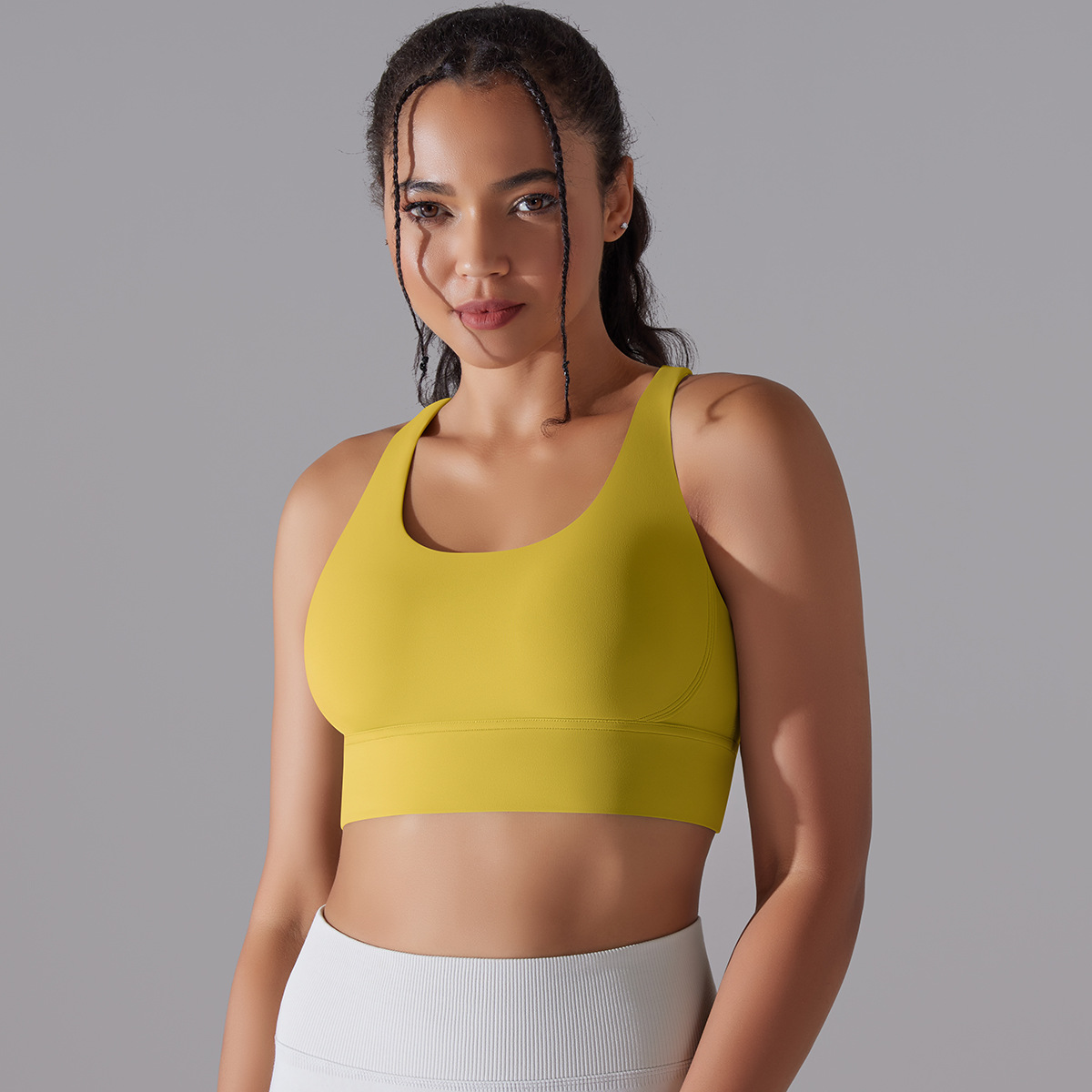 127g Weight Sleeveless Sleeve Length Nylon, Spandex Fabric Type Short Top Length Halter Crisscross Tank Tops Type Fitness, Yoga Occasion U Neck Neckline Solid Color Pattern Sports Style Sports Solid Color Nylon Spandex U Neck Active Tops Halter Crisscross Tank 122