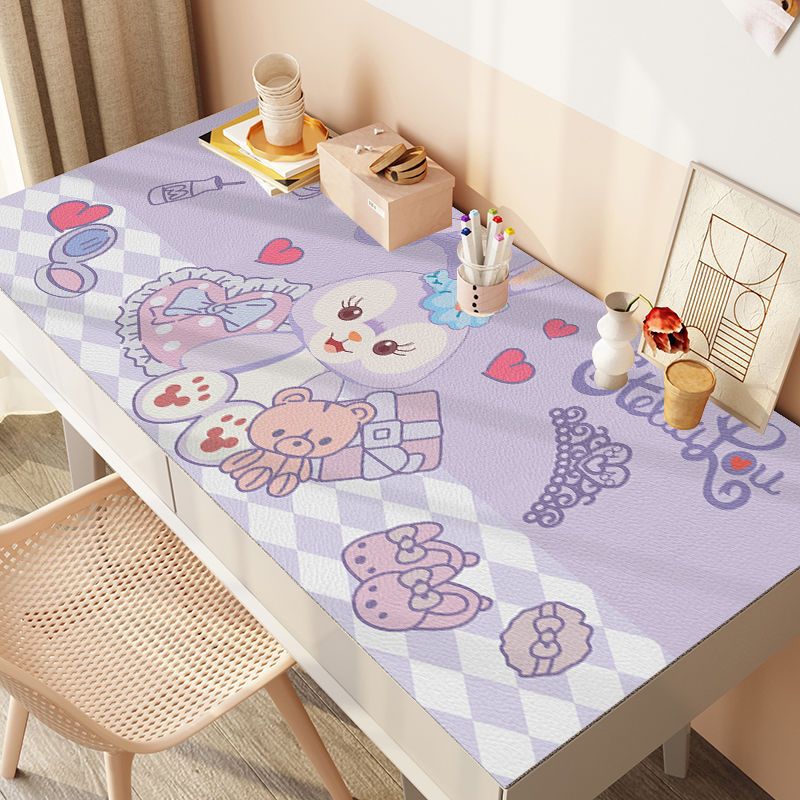 Tablecloth student desk mat star Delu writing mat waterproof oil-proof leather table mat cartoon Internet celebrity table mat