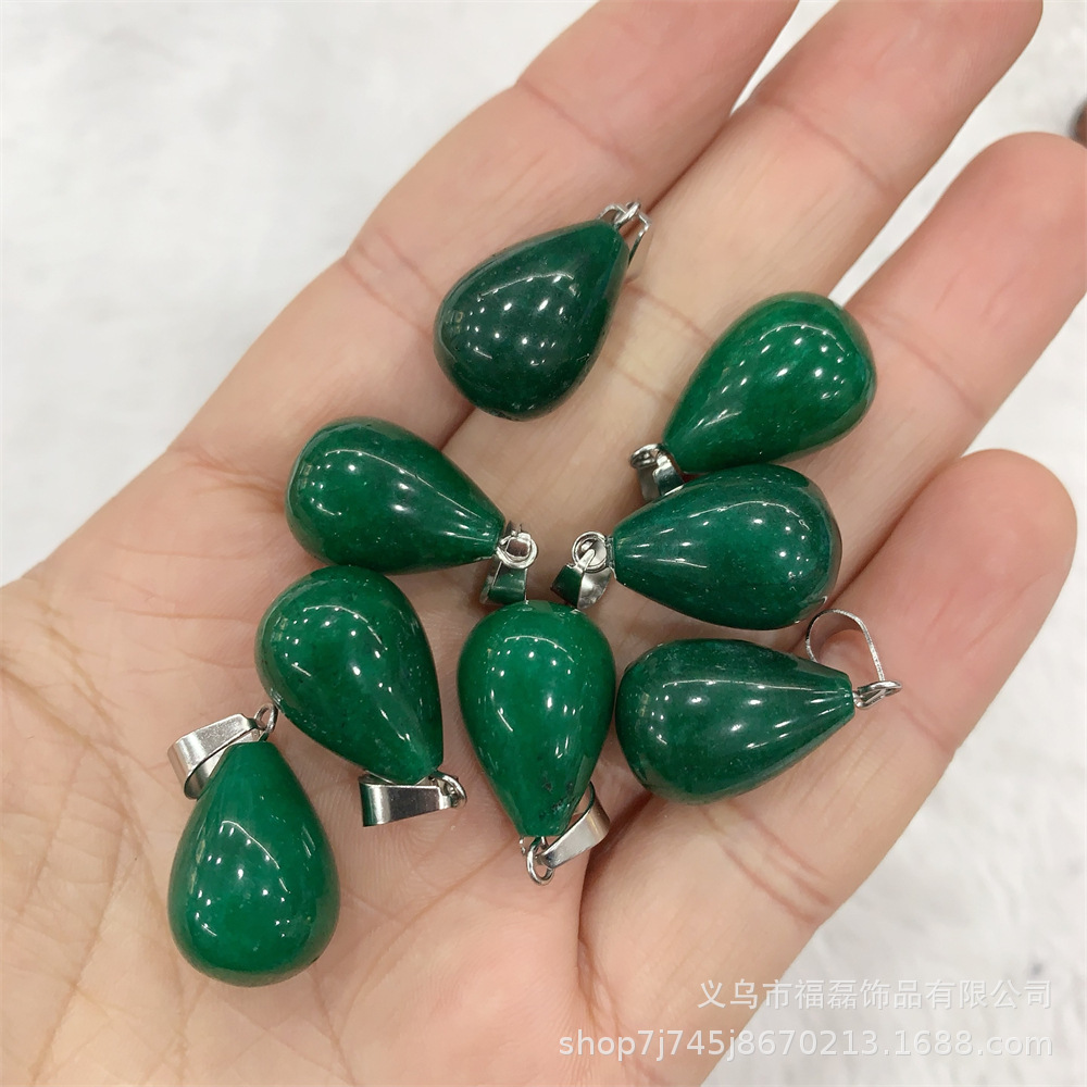 13*18mm ronda gota de agua colgante amatista natural Ojo de Tigre colgante de Piedra DIY pendientes collar de accesorios de la joyería al por mayor