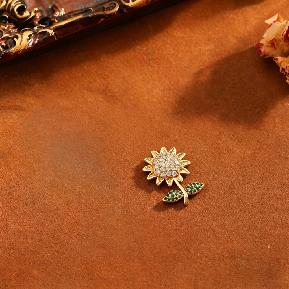 INS Europa y los Estados Unidos venden tulipanes girasoles colgante de diamantes de diamante de aluminio para mujeres lujosas y lujosas con colgante de bronce multi-combinante