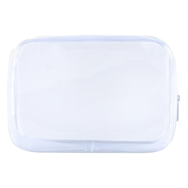 Bolsa de cosméticos de PVC transparente tamaño pequeño viaje impermeable al aire libre bolsa de almacenamiento de lavado de gran capacidad en stock al por mayor conjunto de cuatro piezas
