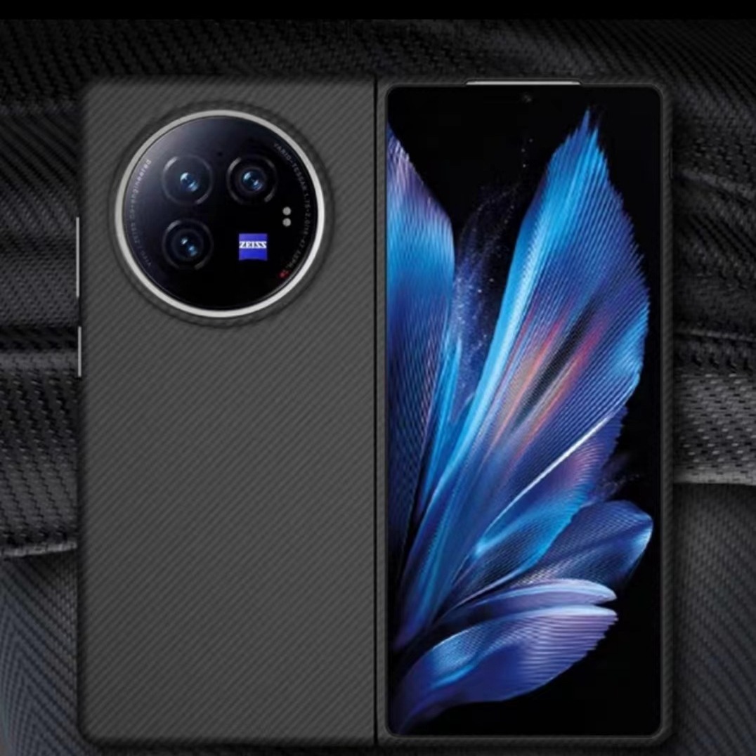 vivoxfold3手机壳凯夫拉超薄x fold3pro折叠屏芳纶纤维中轴磁吸壳