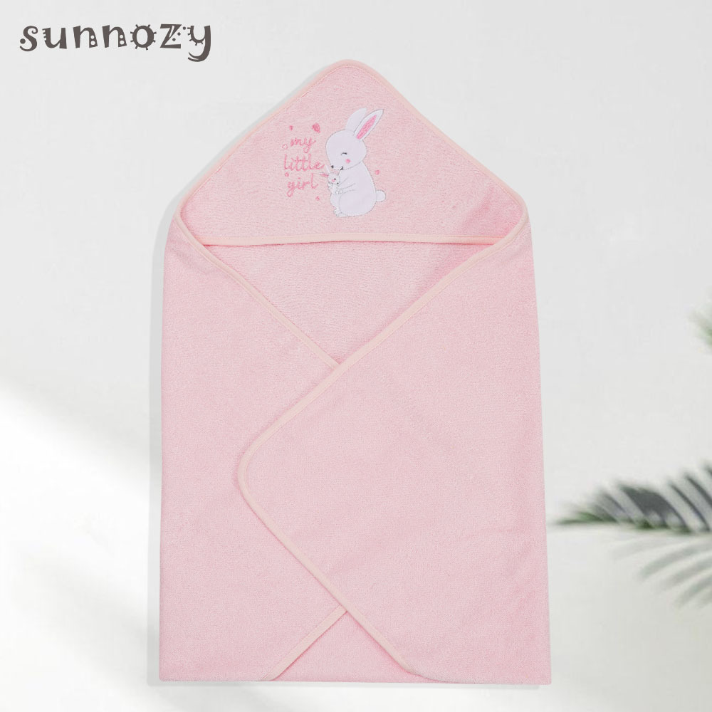 Toalla de baño de bebé de algodón suave bordado súper absorbente Toalla de capa con capucha europea y americana Toalla de baño usable fábrica al por mayor