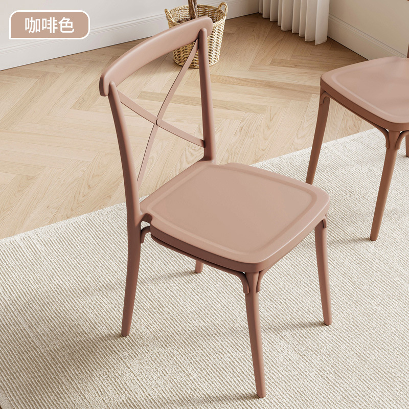 Silla de plástico taburete del hogar apartamento pequeño Silla de comedor silla trasera simple ocio gran puesto silla restaurante comercial mesa y silla