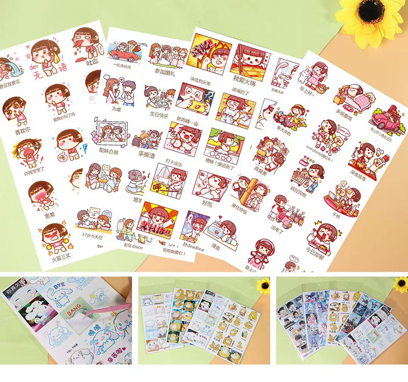 Cartoon waterproof sticker, new collection
