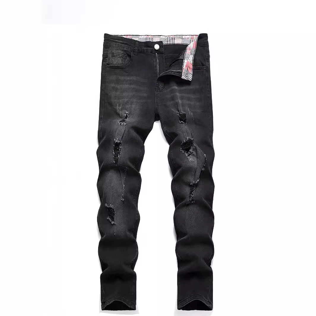 Youth Slim Fit Jeans Men's Korean Style Trendy Skinny Pants for Formal And Casual Summer Wear_voghion.com