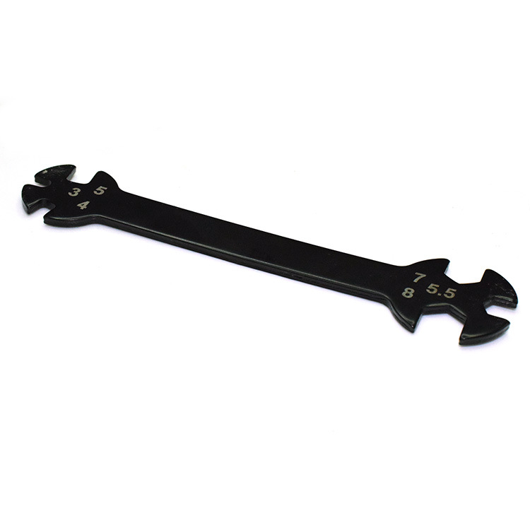KKBS六合一双头开口推杆螺母板手调节黑色345.578模型机械家用备
