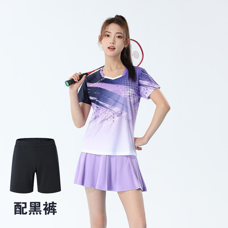 1807 women's top purple 2105 black shorts