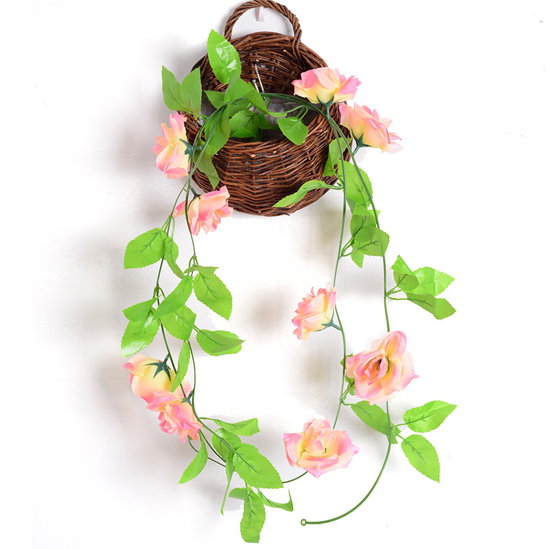 9 rosas de ratán puesta de sol rojo