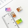 Two-color earrings with accessories, cream accessory, epoxy resin, phone case, decorations, handmade, with little bears