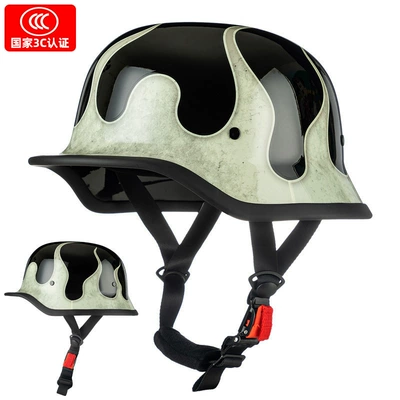 Motorcycle Helmet Cruiser Four-Season, Motosiklet kaskı (dəbilqə) - bright-black-ruihuo-silver-m
