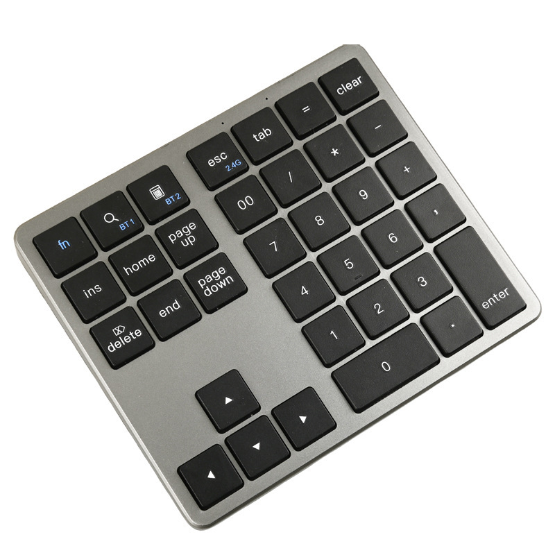 Nuevo producto caliente 35 teclado digital dual-modo teclado inalámbrico silencioso de oficina portátil compatible con computadora móvil Bluetooth