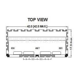 PTL PTL836F881N10N25F 836.5MHz 881.5MHz 介质双工器 42X17.5