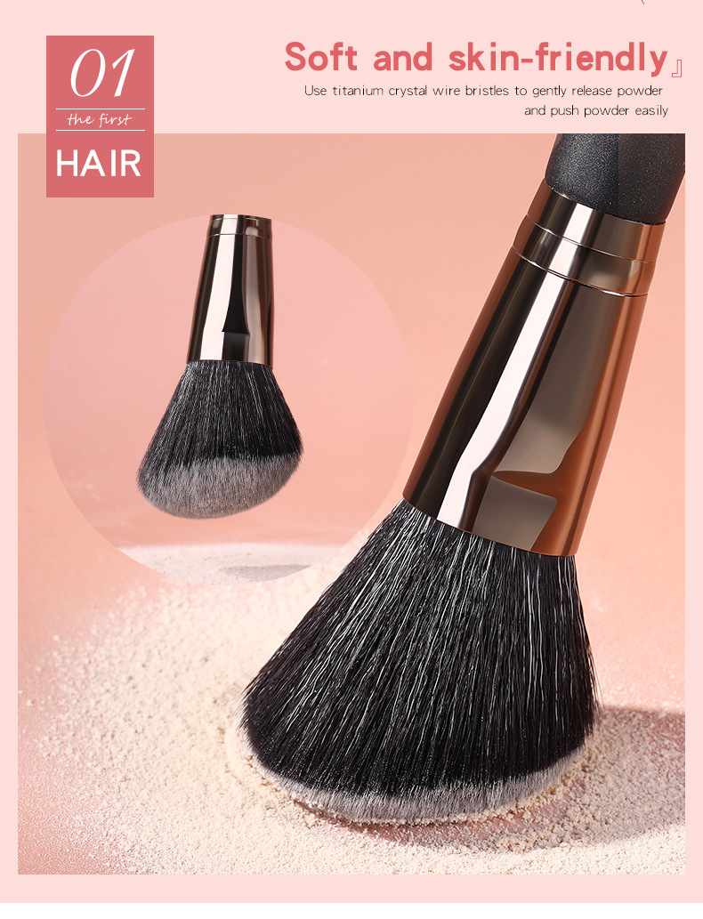 Fashion Contrast Color 24 Obsidian Makeup Brush Set Wholesale Nihaojewelry display picture 3