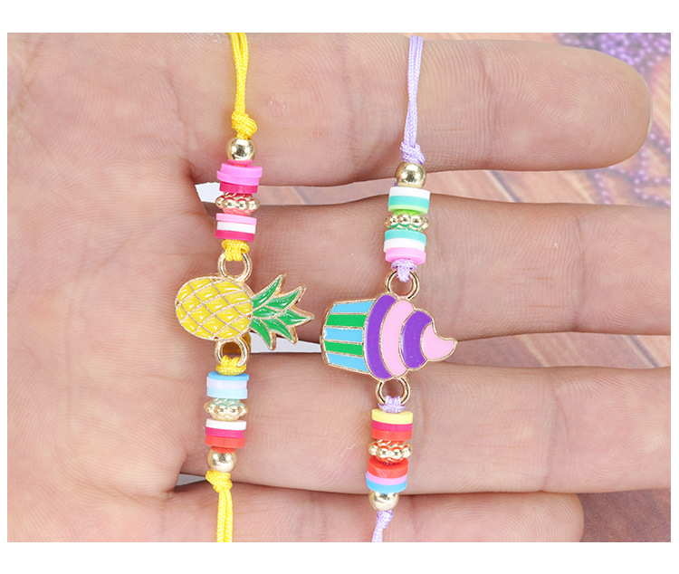 Cartoon Style Fruit Alloy Beaded Girl's Bracelets 1 Set display picture 2